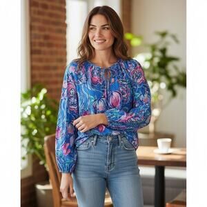 Lilly Pulitzer Willa Tunic Top Size XS Resort Coastal Boho Vacaycore